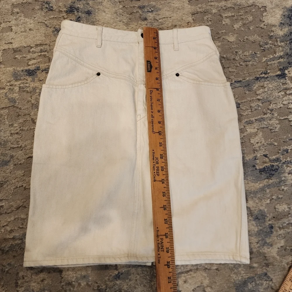 Isabel Marant Off White Denim Skirt Size 38 (Size 6) 100%‎ Cotton